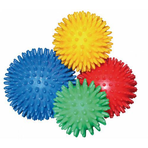 Lot 4 balles herissons pvc