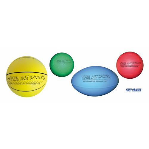 Lot De 4 Ballons Mousse Multi-sport