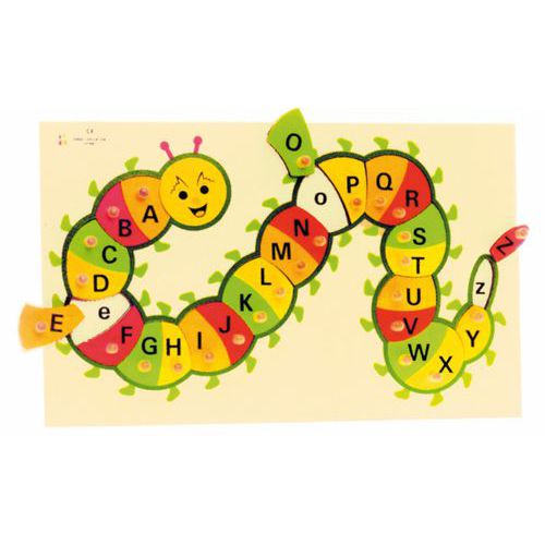 Puzzle À Encastrement Chenille Alphabet