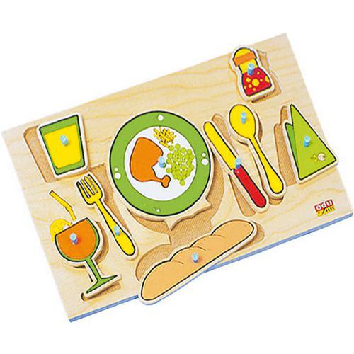 Puzzle en bois : le repas