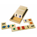 Jeu de reconnaissance visuelle et tactile : domino tactile des formes