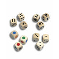 Set 12 Des En Bois Verni