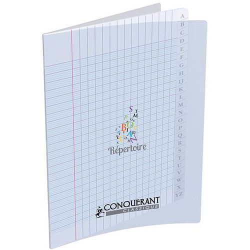 Répertoire polypropylène piqûre 90g 96pages seyes 17x22cm - Conquerant