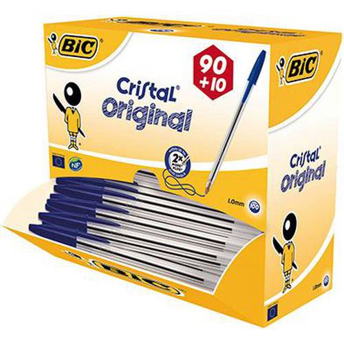 Stylo bille moyenne cristal bleu - Bic