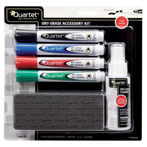 Kit Nettoyage Tableau + 4 Marqueurs + Effaceur + Spray