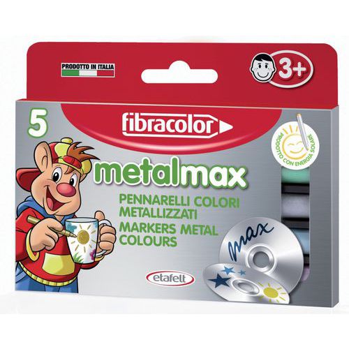 Boite de 5 feutres metalises metalmax