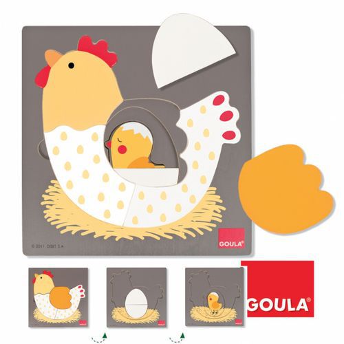 Puzzle 3 Niveaux Poule