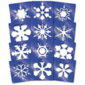 Ensemble 12 Pochoirs Géants Flocons