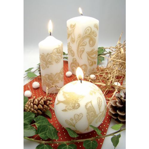 Bougie Blanche À Décorer Cylindrique
