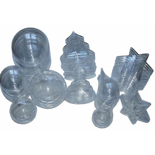 Ensemble De 30 Objets Plastique À Décorer + 6 Boules Ø 70 Mm