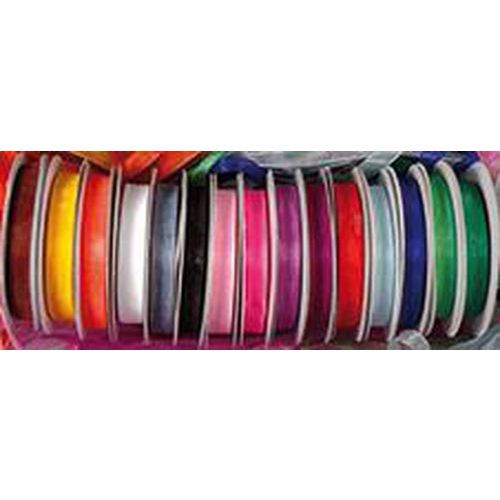 Lot 15 Rubans Organza Col Assort L10mm L10m