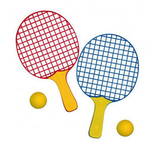 Lot De 12 Mini-raquettes En Plastique