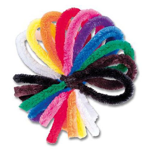 Sachet 50 chenilles géantes 20mm coloris assortis