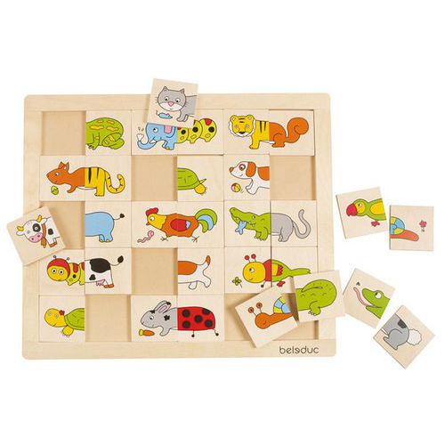 Puzzle méli-mélo les animaux - Beleduc