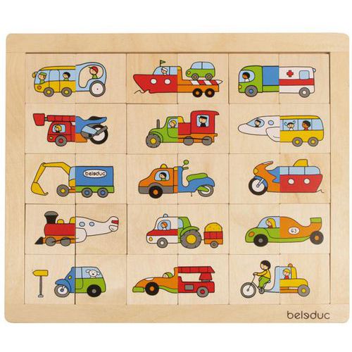 Puzzle méli-mélo les transports - Beleduc