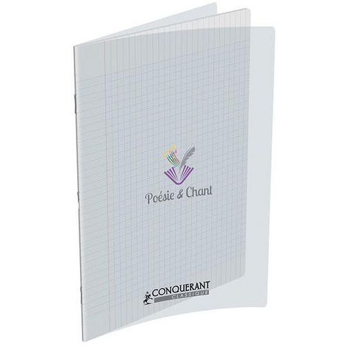 Cahier poésie polypropylène 48 pages 24x32 cm - Conquerant