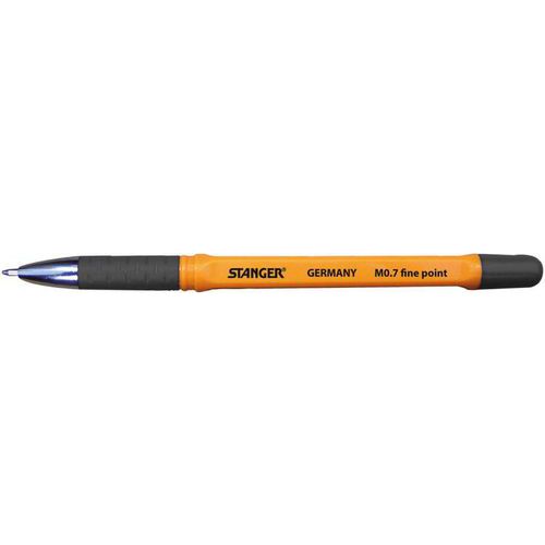 Stylo-bille Corps Orange Grip Pointe Fine 07mm Noir