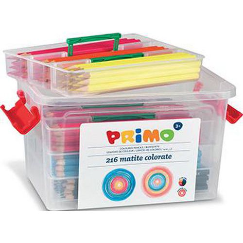 Mallette 216 crayons en 12 couleurs assorties - Primo