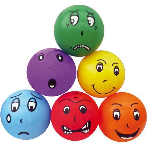 Lot de 6 balles émotions