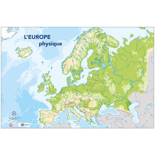 Carte Muette Europe Physique