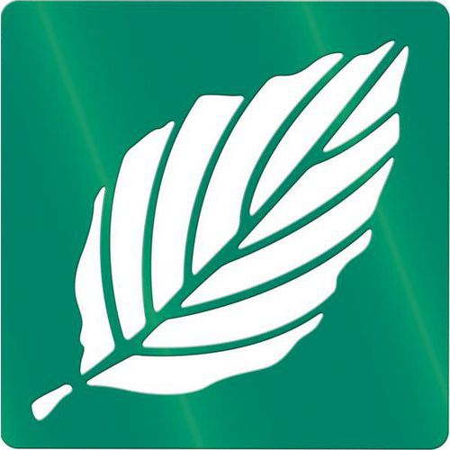 Ens 12 Pochoirs Plast Feuilles D'arbre 20x20cm