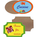 Lot de 24 plaques en médium bois