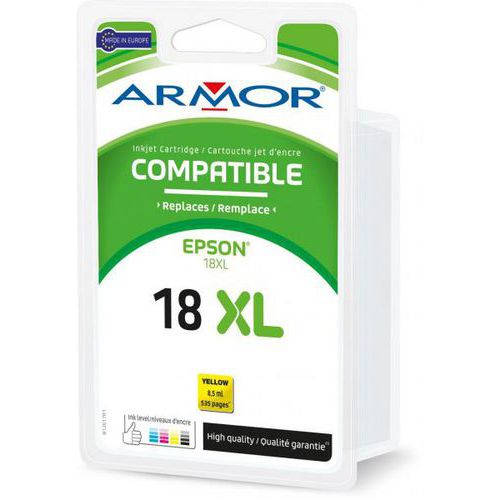 Cartouche Jet D'encre Compatible Epson T1814 Xl - Jaune