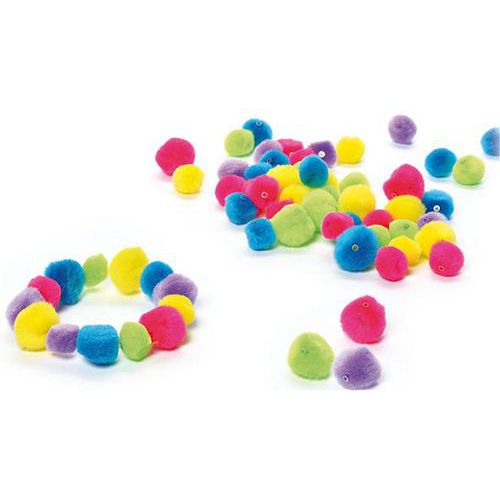 Sachet 200 Perles Pompons Doux