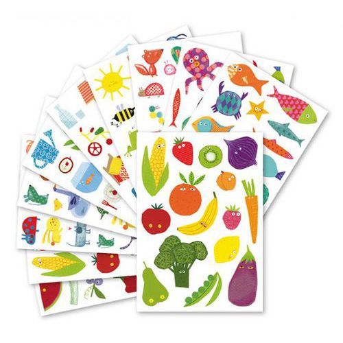 Pochette 20 Planches Gommettes Thèmes Assortis