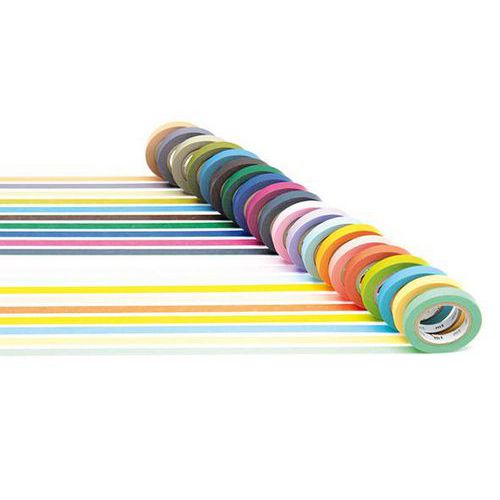 Boîte de 20 rubans adhésifs repositionnables couleurs assorties