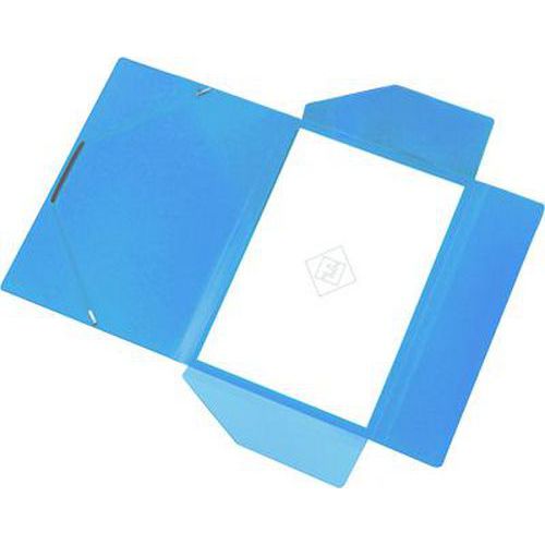 Chemise polypropylène élastique et rabats A4 4/10e bleu