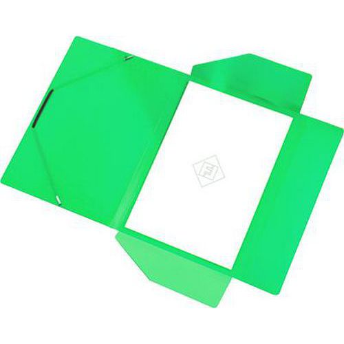 Chemise polypropylène élastique et rabats A4 4/10e vert