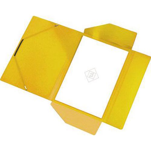 Chemise polypropylène élastique et rabats A4 4/10e jaune