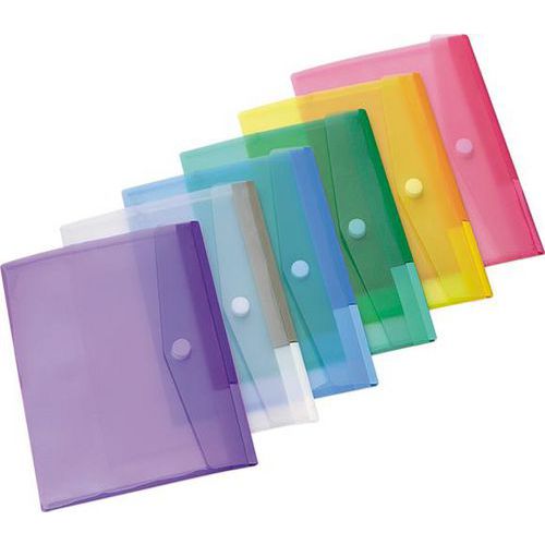 Lot 12 pochettes velcro assorties 31,6x24 cm - Djois made by Tarifold