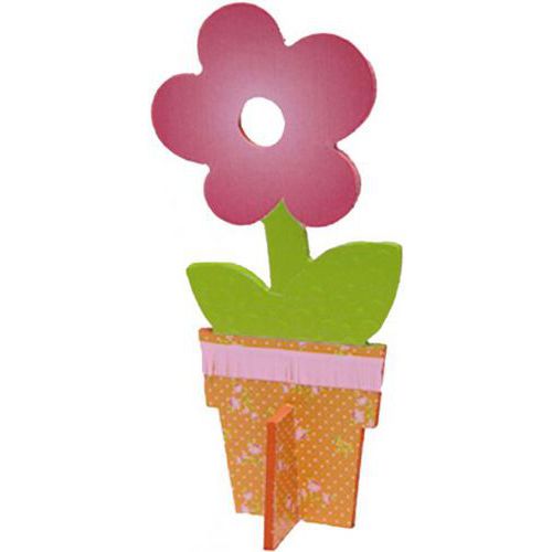 Fleur 3D sur socle 200 x 96 x 57 mm.