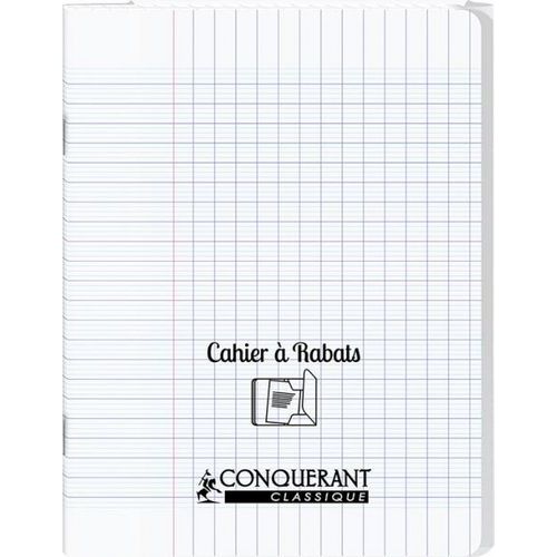 Cahier rabat 96p seyes 24x32 Polypro - Incolore
