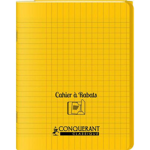 Cahier avec rabats 96 pages seyes 24x32 cm polypropylène - Conquerant