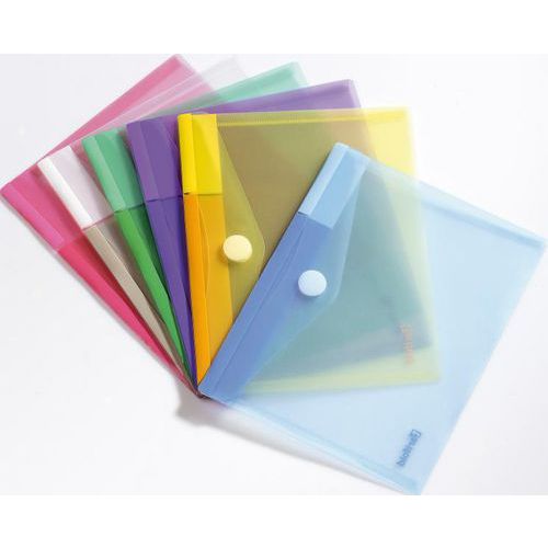 Lot 6 pochettes velcro assorties 23 x 17,8 cm - Djois made by Tarifold