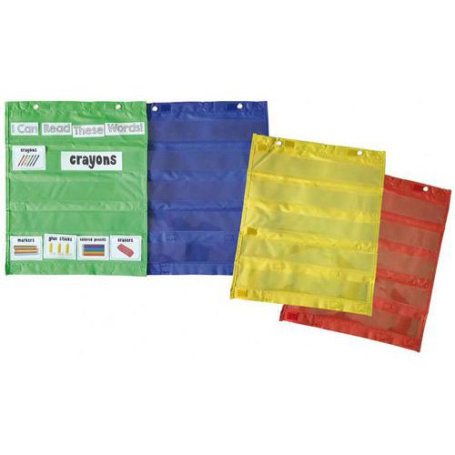 Lot de 4 pochettes affichage magnétiques