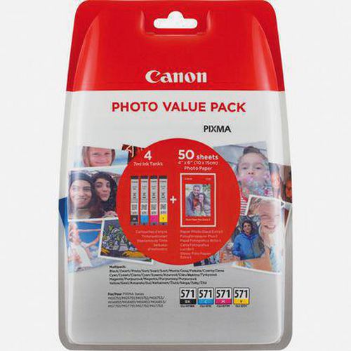 Cartouche Canon CLI-571 Pack 0386C004 4 couleurs - Canon