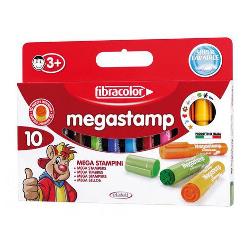 Boite 10 Feutres Megastamp