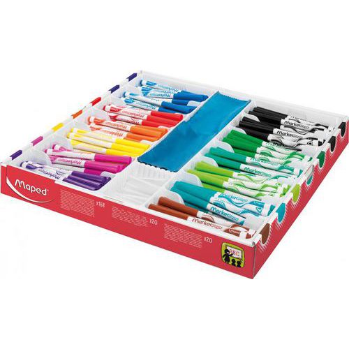 Schoolpack 168 Feutres Effaçables