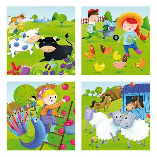 Puzzles progressifs les animaux de la ferme