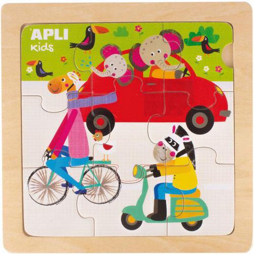 Lot de 3 puzzles encastrement les transports - Apli Kids
