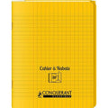 Cahier Polypro Avec Rabats 48p Seyes 17x22 - Jaune