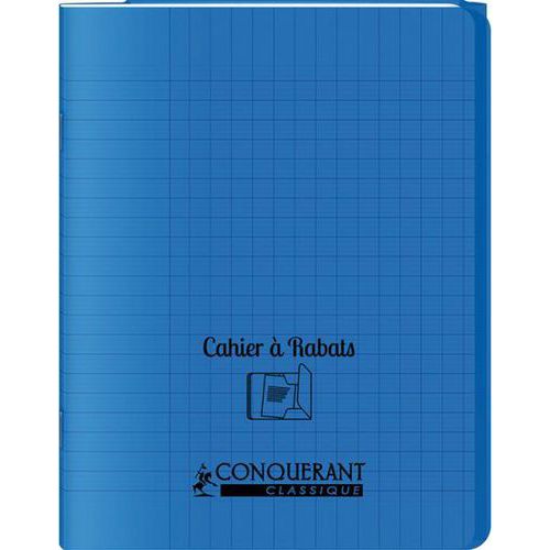 Cahier Polypro Avec Rabats 48p Seyes 24x32 - Bleu