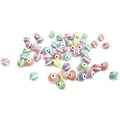 Bocal 180 perles toupies plastique multicolores à rayures - Innspiro