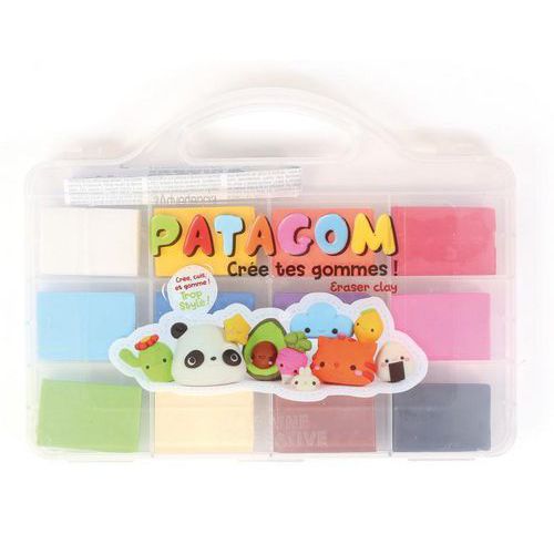 Valisette 12 pains 25g patagom couleurs assorties