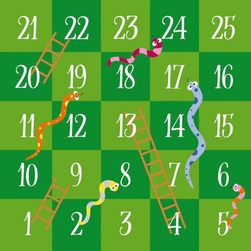 Tapis de jeux serpents et échelles