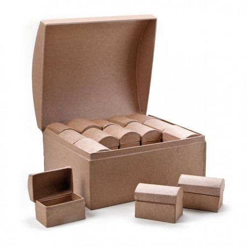 Ensemble De 30 Mini Coffres À Décorer 60 X 40 Mm